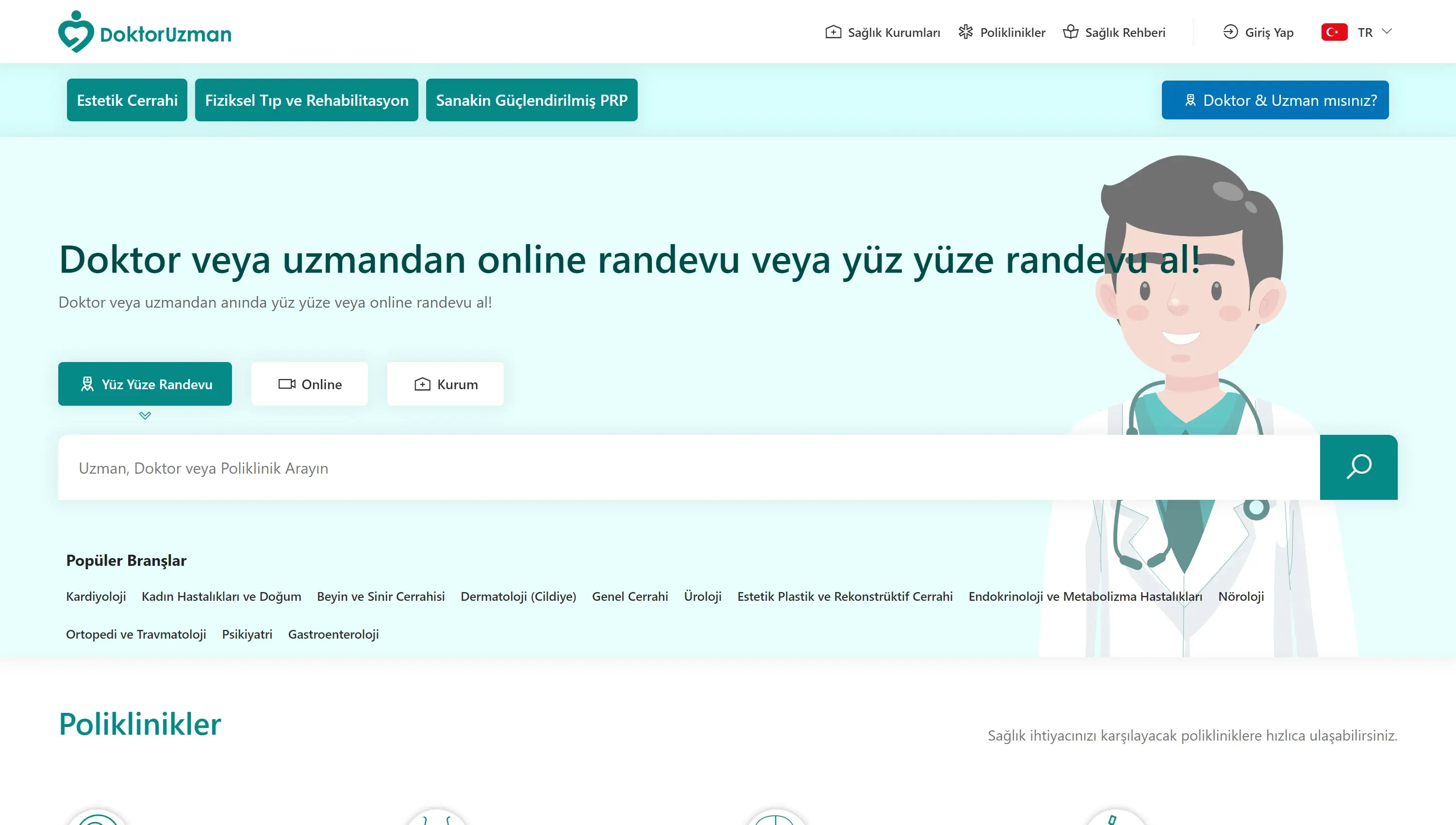 DoktorUzman web sitesi