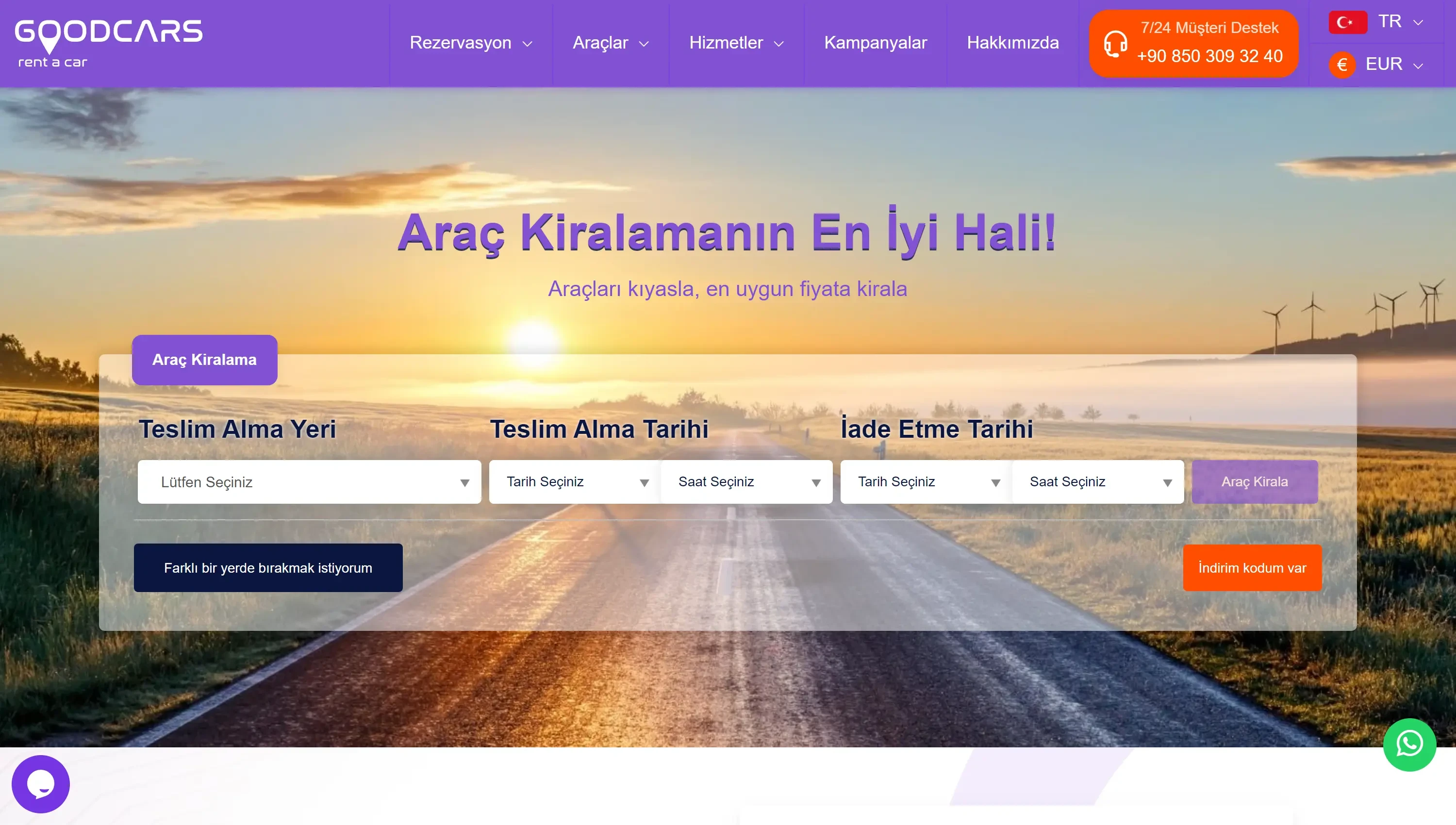 Good Cars Rental web sitesi