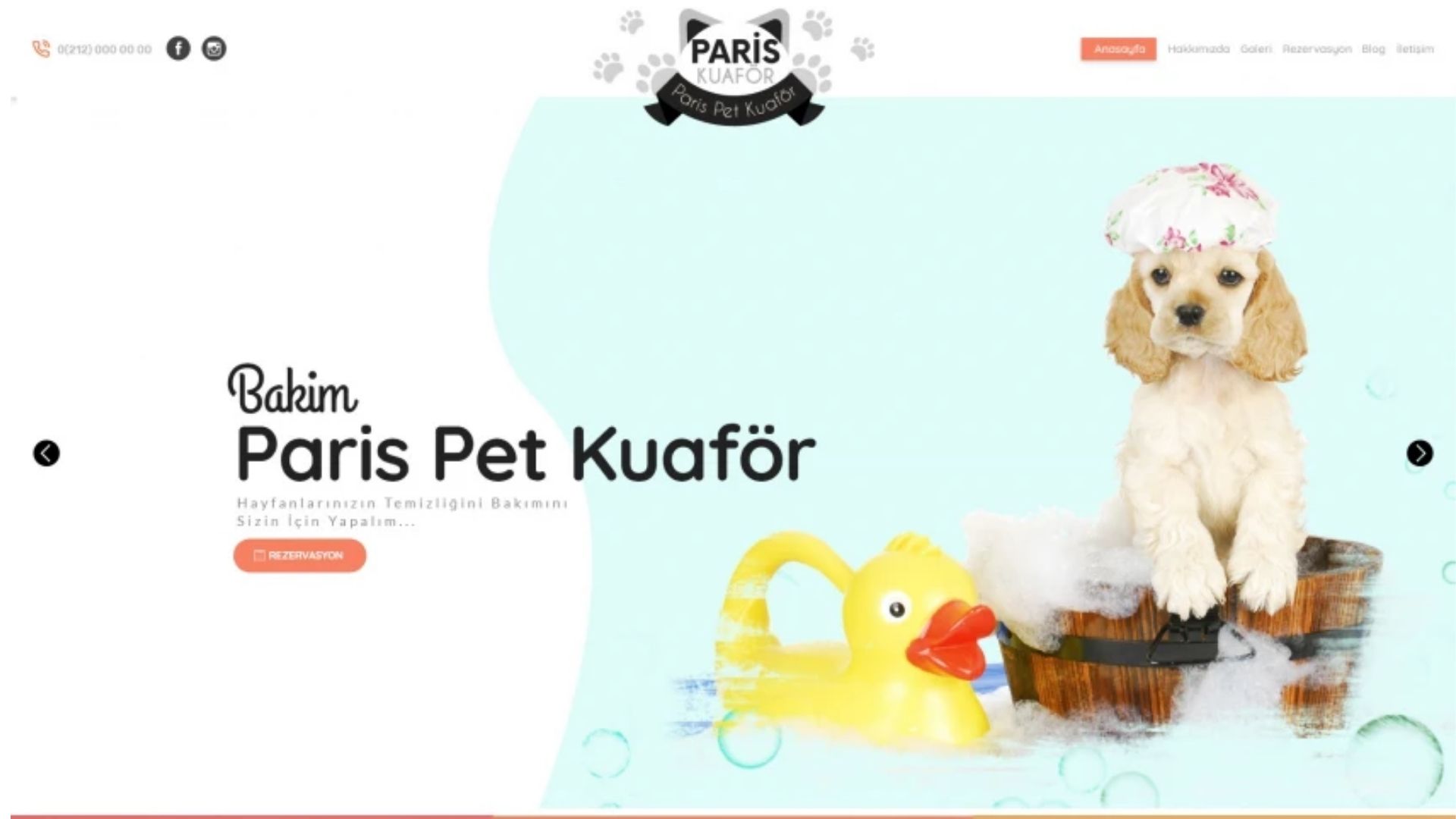 Paris Kuaför web sitesi